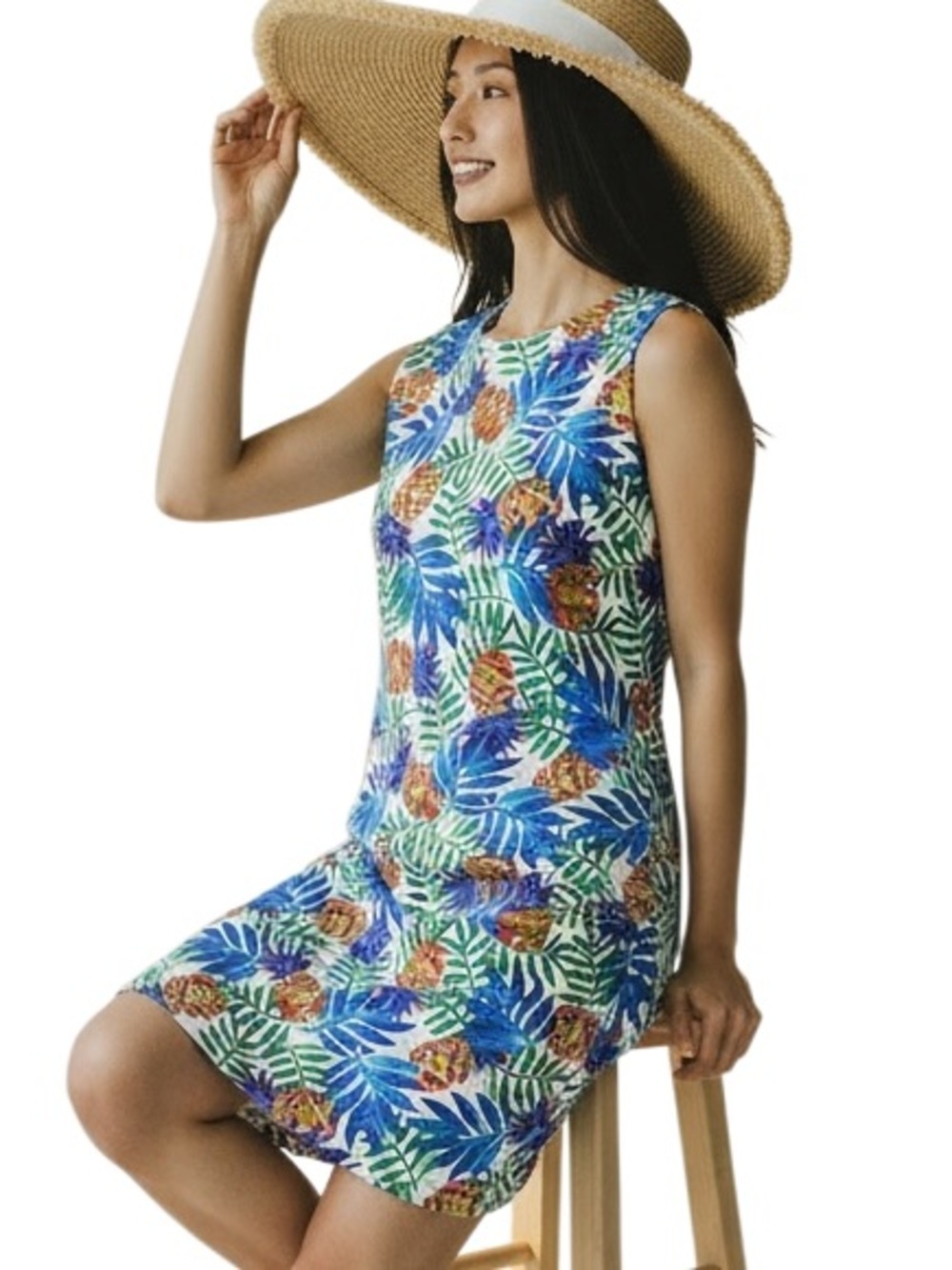 Tabitha Webb Anthropologie Pineapple Tropical Sheath Bodycon Dress Women’s SZ 8